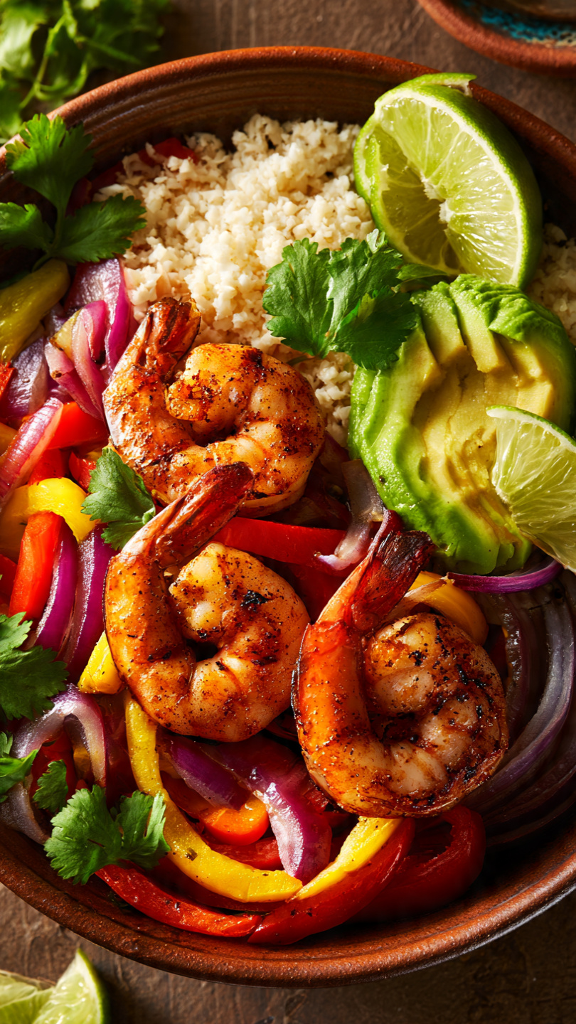 Keto Shrimp Fajita Bowls